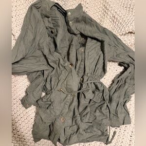 Zara Khaki Green Casual Jacket